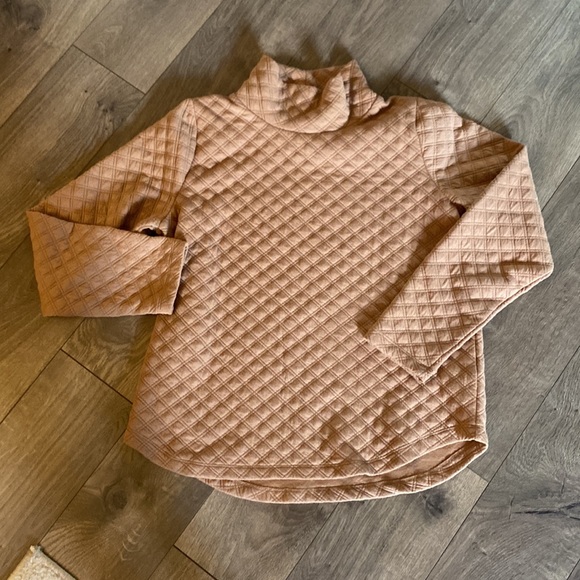 J Crew Factory Quilted mockneck pullover sweatshirt size Small L14 - Picture 6 of 10